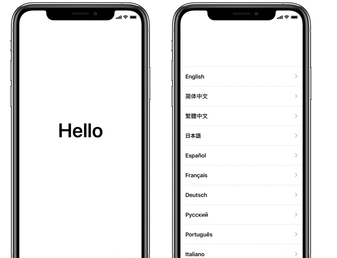 Ios13 Iphone Xs Setup Hello Select Country Region Boldtechinfo
