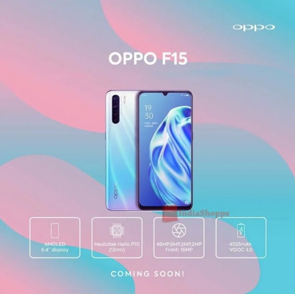 Leaked poster confirms the Oppo F15 is a re-branded A91