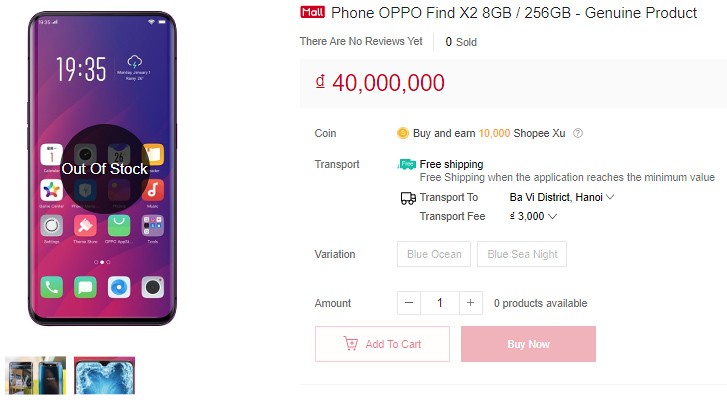 Oppo Find X2 key specs revealed as it appeared on online store