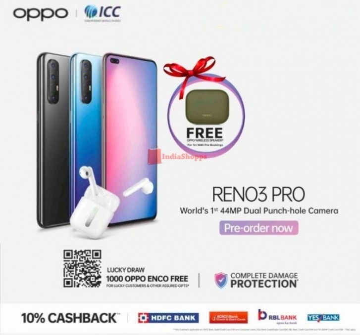 Oppo Reno3 Pro is now up for pre-order