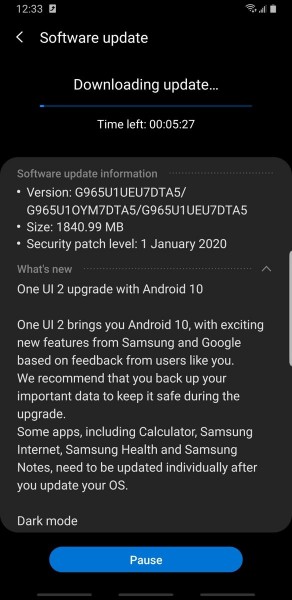 Unlocked Samsung Galaxy S9 Gets Android 10 In The Us