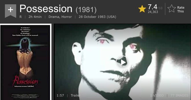 80s horror movie possession