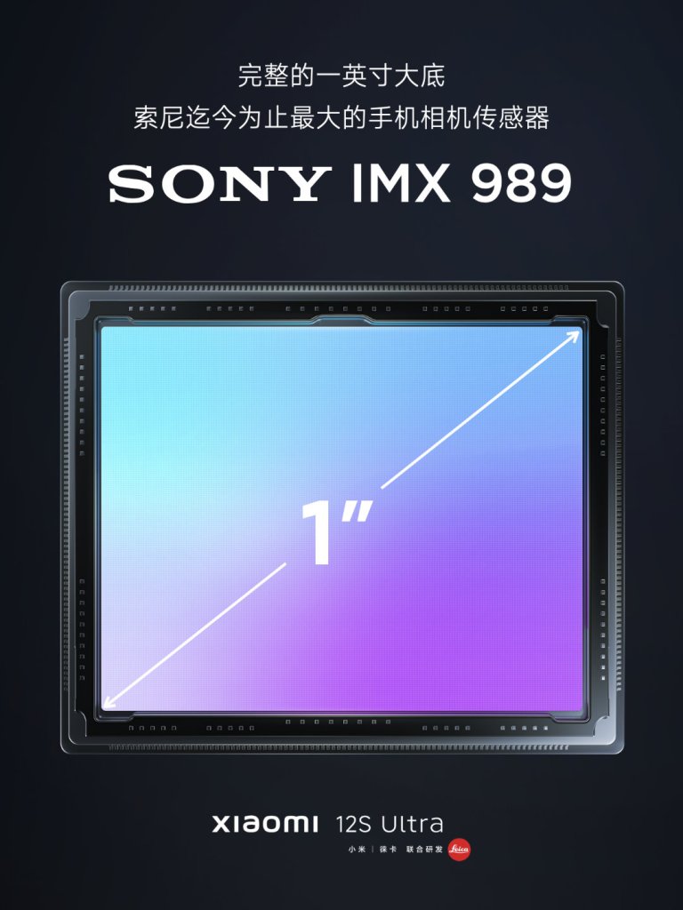 Xiaomi 12S Ultra Will Come with the Latest Sony IMX989 1-Inch Camera Sensor