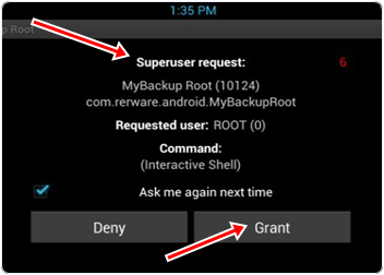 Superuser Request Option Android