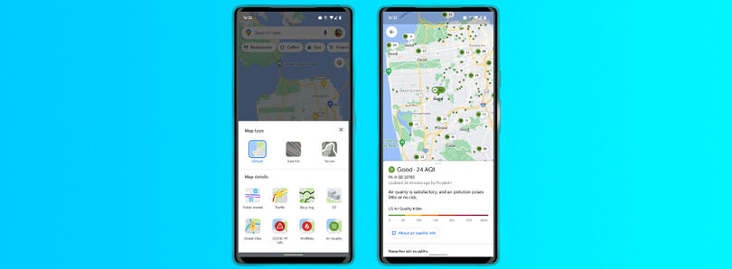 Google Maps now Allow you to check the Air Quality Around you