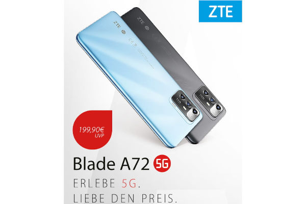ZTE Blade A72 5G Unveiled, Specs & Price