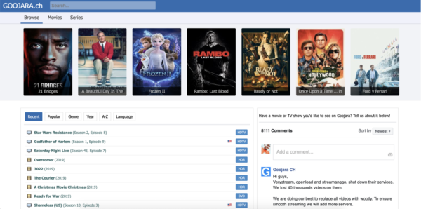 Goojara: best place to Watch & Download Latest Movies & Series Free