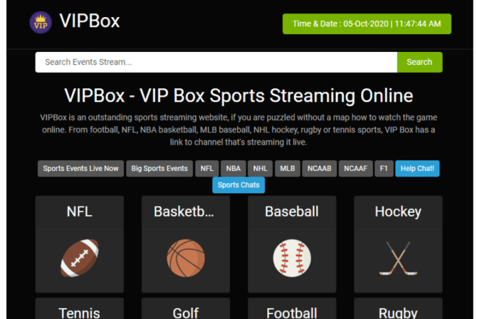 VIPBox: Watch Live Sports Stream For Free