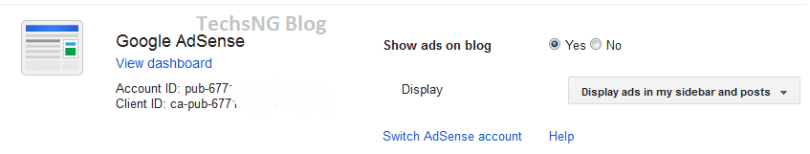 Add Google Adsense to blogger blog