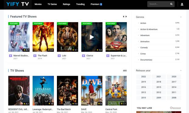 yify tv - free tv series download website