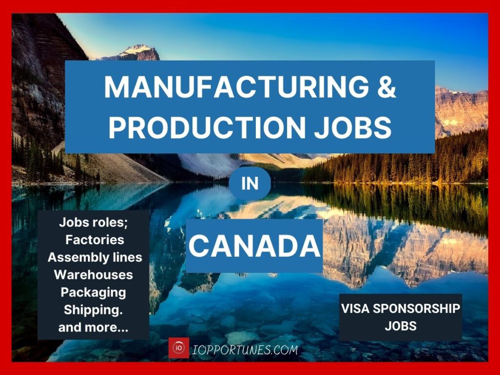 MANUFACTURING & PRODUCTION JOBS